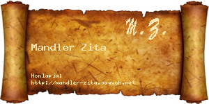 Mandler Zita névjegykártya